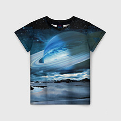Детская футболка Падение Сатурна - пейзаж