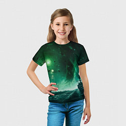 Футболка детская Космическая буря, цвет: 3D-принт — фото 2
