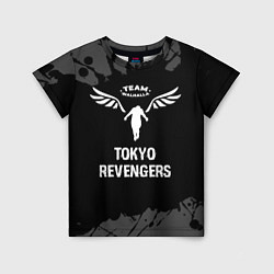 Футболка детская Tokyo Revengers glitch на темном фоне, цвет: 3D-принт
