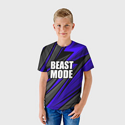 Футболка детская Beast mode - синяя униформа, цвет: 3D-принт — фото 2