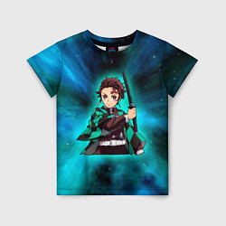 Детская футболка Таджиро Комадо в космосе