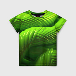 Детская футболка Объемный зеленый канат