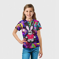 Футболка детская Кролик в футболке, цвет: 3D-принт — фото 2
