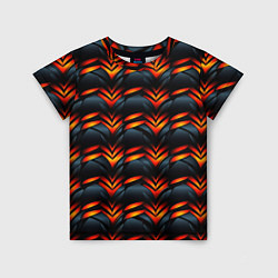 Детская футболка Orange abstract black