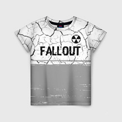 Детская футболка Fallout glitch на светлом фоне: символ сверху