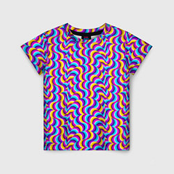 Детская футболка Красочный фон с ползучими змеями