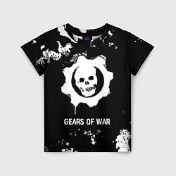 Футболка детская Gears of War glitch на темном фоне, цвет: 3D-принт