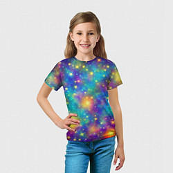 Футболка детская Звездный космос, сияющий волшебством, цвет: 3D-принт — фото 2