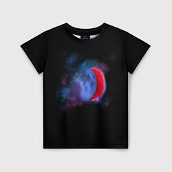 Детская футболка Космический арбуз-луна
