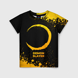 Детская футболка Demon Slayer - gold gradient