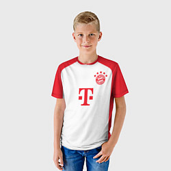 Футболка детская Джамал Мусиала Бавария Мюнхен форма 2324 домашняя, цвет: 3D-принт — фото 2