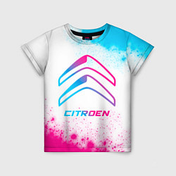 Футболка детская Citroen neon gradient style, цвет: 3D-принт