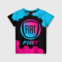 Футболка детская Fiat - neon gradient, цвет: 3D-принт