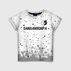 Детская футболка Danganronpa glitch на светлом фоне: символ сверху