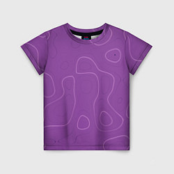 Детская футболка Объемные разводы - яркий фиолетовый - узор Хуф и С