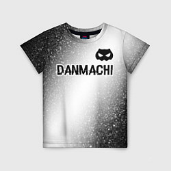 Детская футболка DanMachi glitch на светлом фоне: символ сверху