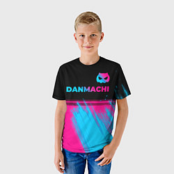 Футболка детская DanMachi - neon gradient: символ сверху, цвет: 3D-принт — фото 2