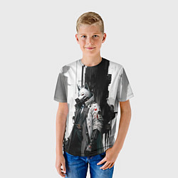 Футболка детская Охотник в маске кицунэ, цвет: 3D-принт — фото 2