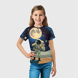 Футболка детская Космонавт в ледяной пустыне, цвет: 3D-принт — фото 2