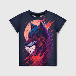 Детская футболка Нейросетевой волк