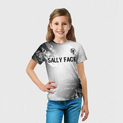 Футболка детская Sally Face glitch на светлом фоне: символ сверху, цвет: 3D-принт — фото 2