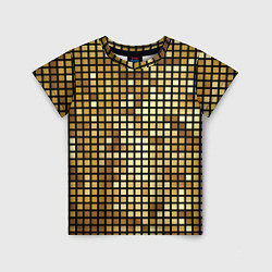 Детская футболка Золотая мозаика, поверхность диско шара