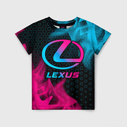 Детская футболка Lexus - neon gradient