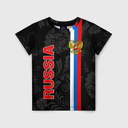 Детская футболка Russia black style