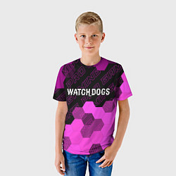 Футболка детская Watch Dogs pro gaming: символ сверху, цвет: 3D-принт — фото 2