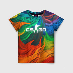 Футболка детская Cs Go Logo Color, цвет: 3D-принт