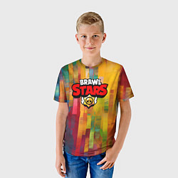 Футболка детская Brawl Stars Logo Color, цвет: 3D-принт — фото 2