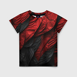 Детская футболка Red black texture