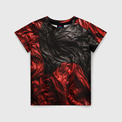 Детская футболка Black red texture