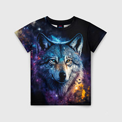 Детская футболка Космический звездный волк