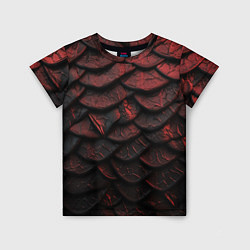 Детская футболка Объемная текстура из темных плит