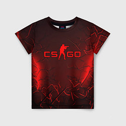 Детская футболка CSGO logo dark red