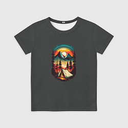 Футболка детская Палатка в горах, цвет: 3D-принт