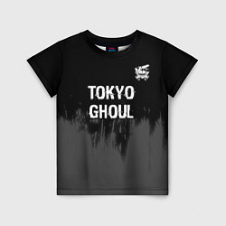 Детская футболка Tokyo Ghoul glitch на темном фоне: символ сверху