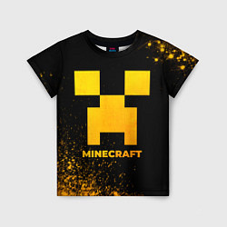 Детская футболка Minecraft - gold gradient