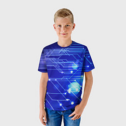 Футболка детская Потоковые линии, цвет: 3D-принт — фото 2