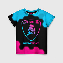 Футболка детская Lamborghini - neon gradient, цвет: 3D-принт
