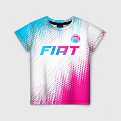 Детская футболка Fiat neon gradient style: символ сверху