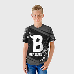 Футболка детская Beastars glitch на темном фоне, цвет: 3D-принт — фото 2