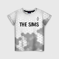 Детская футболка The Sims glitch на светлом фоне: символ сверху