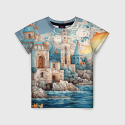 Детская футболка Сказочный замок у моря
