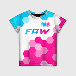 Детская футболка FAW neon gradient style: символ сверху
