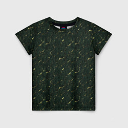 Детская футболка Текстура зелёный мрамор