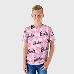 Футболка детская Логотип Барби и розовое кружево, цвет: 3D-принт — фото 2