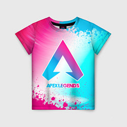 Детская футболка Apex Legends neon gradient style