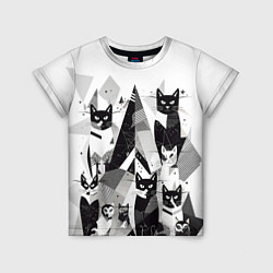 Детская футболка Абстрактные коты